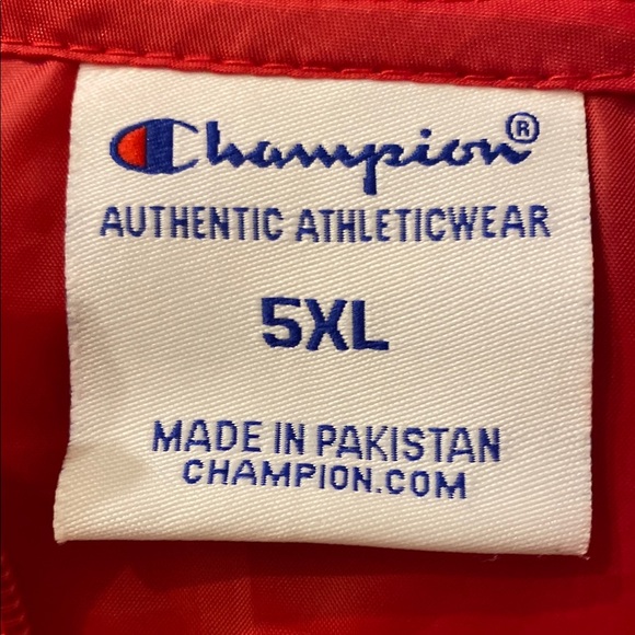 Champion Red Windbreaker Jacket - Picture 5 of 7